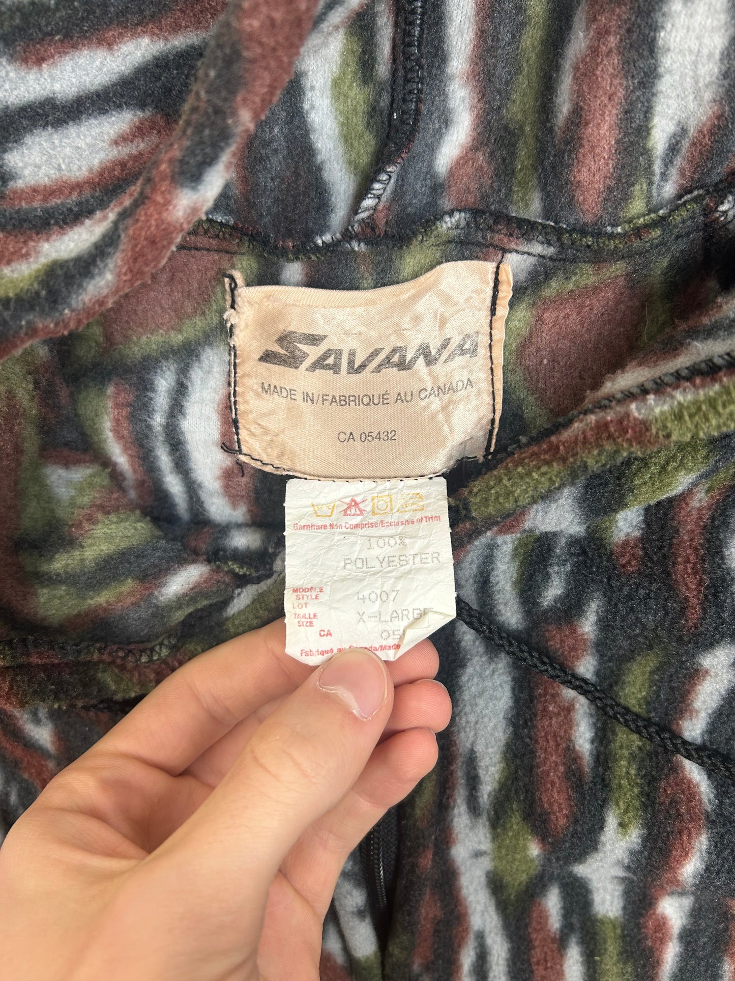 Vintage Camo Fleece Hoodie