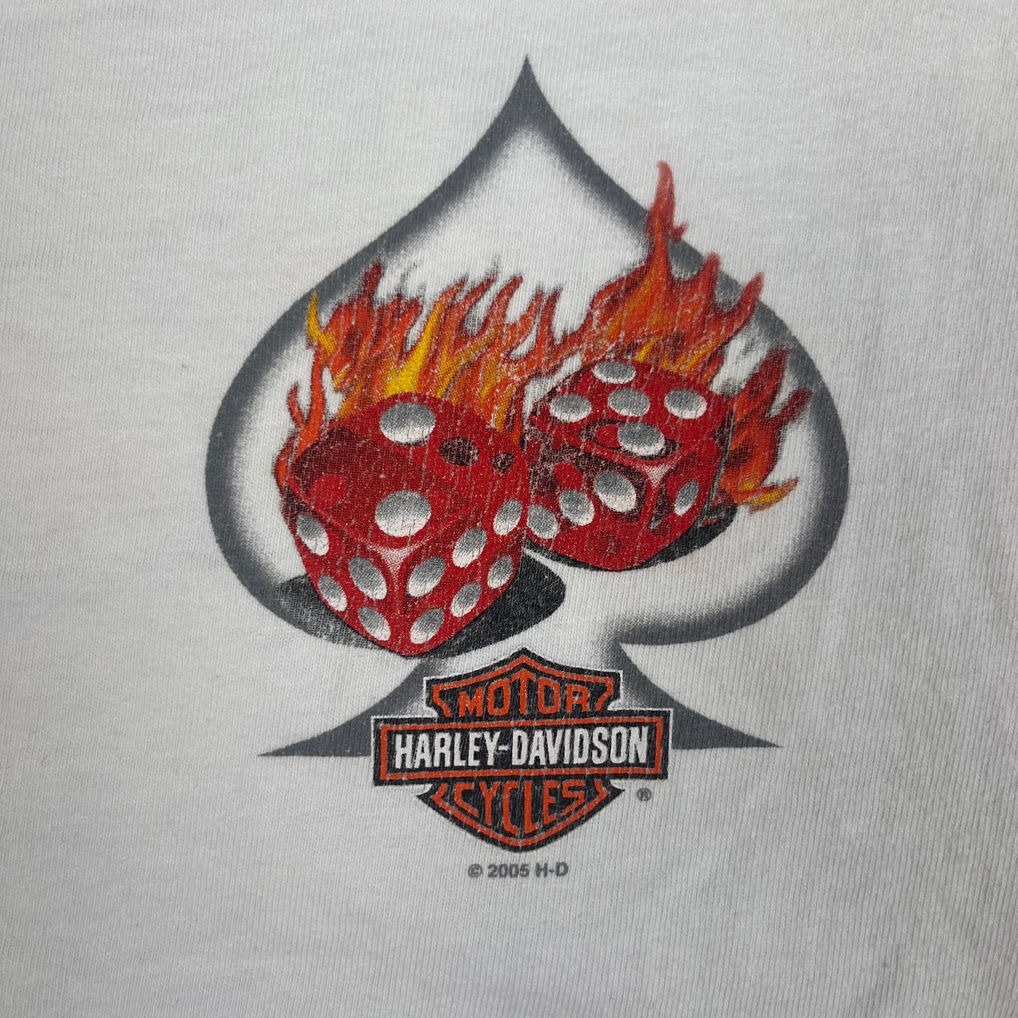 Harley Davidson White Las Vegas Dice Long Sleeve