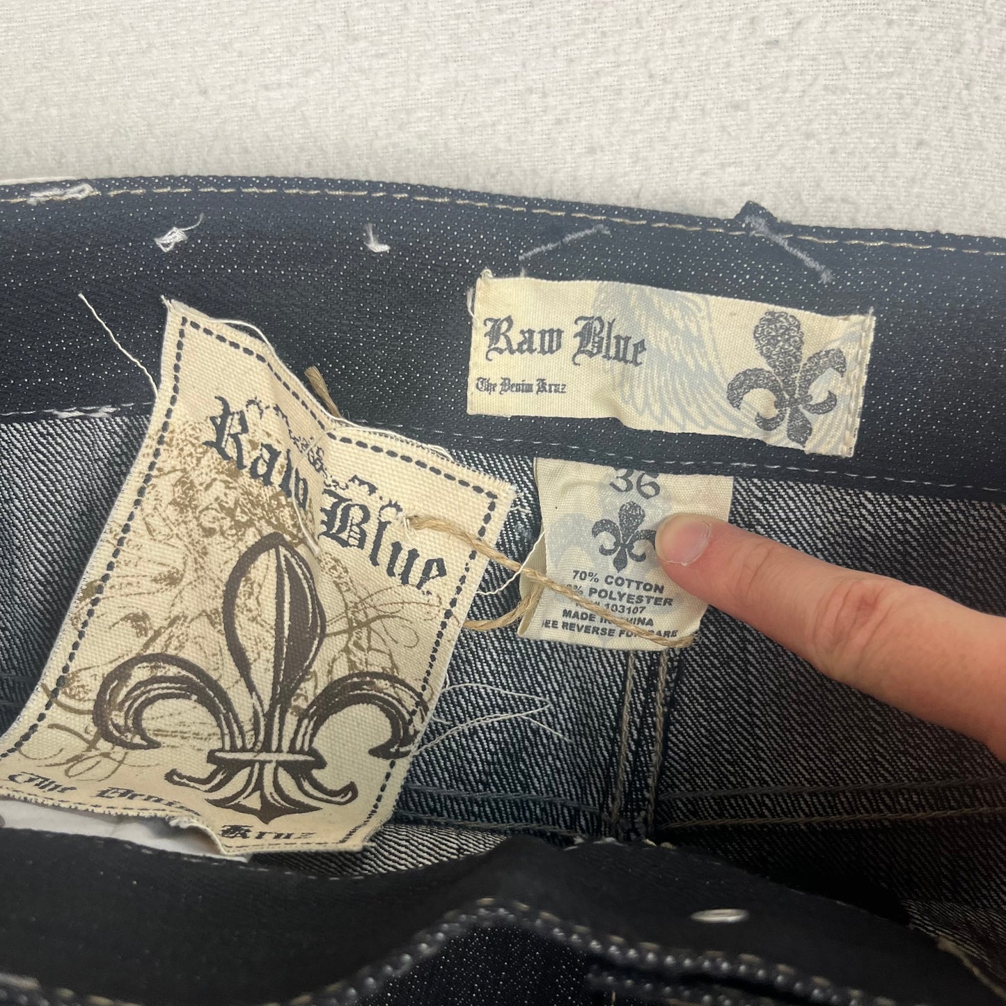 Deadstock Raw Blue Skull Jorts