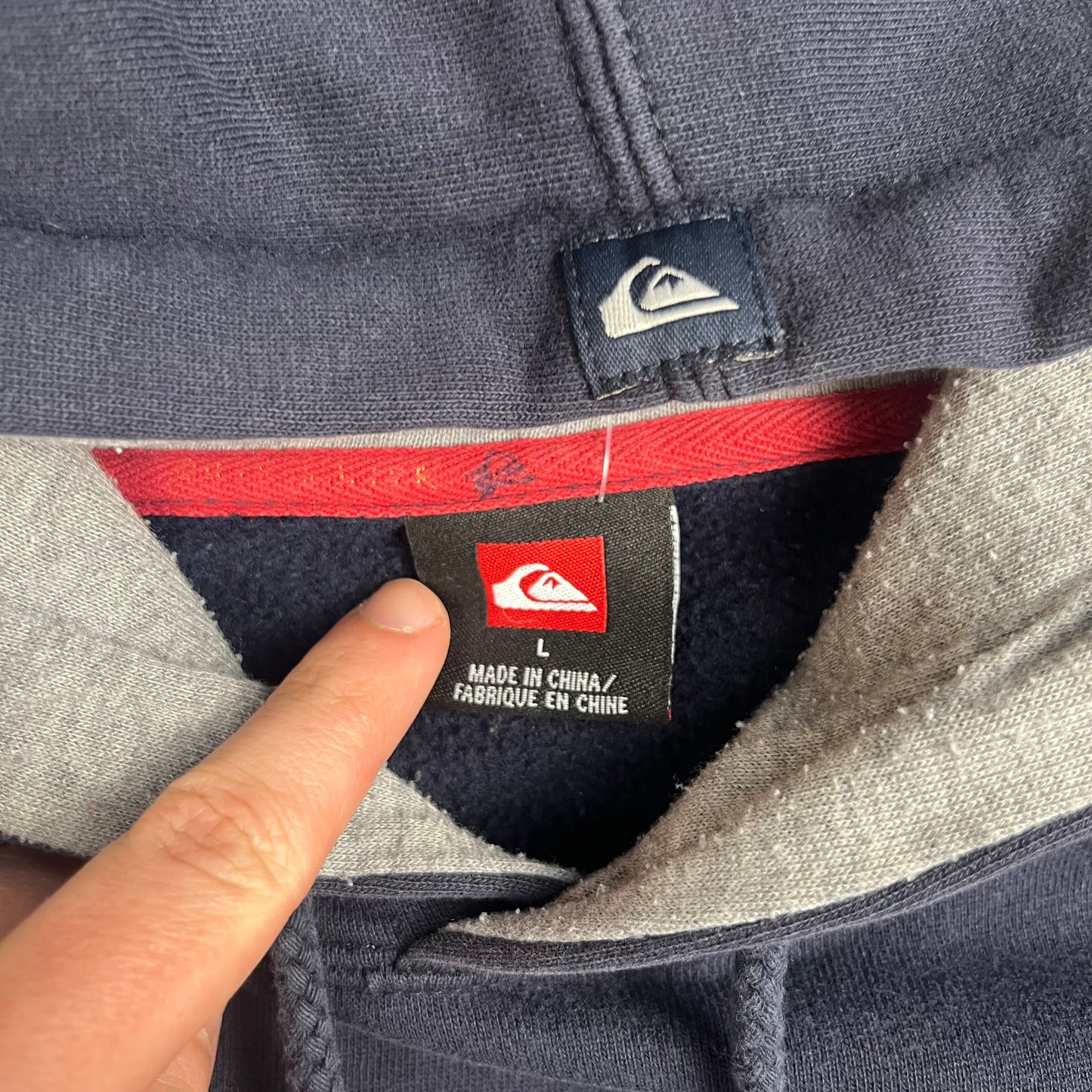 2000's Quiksilver Navy Spellout Hoodie
