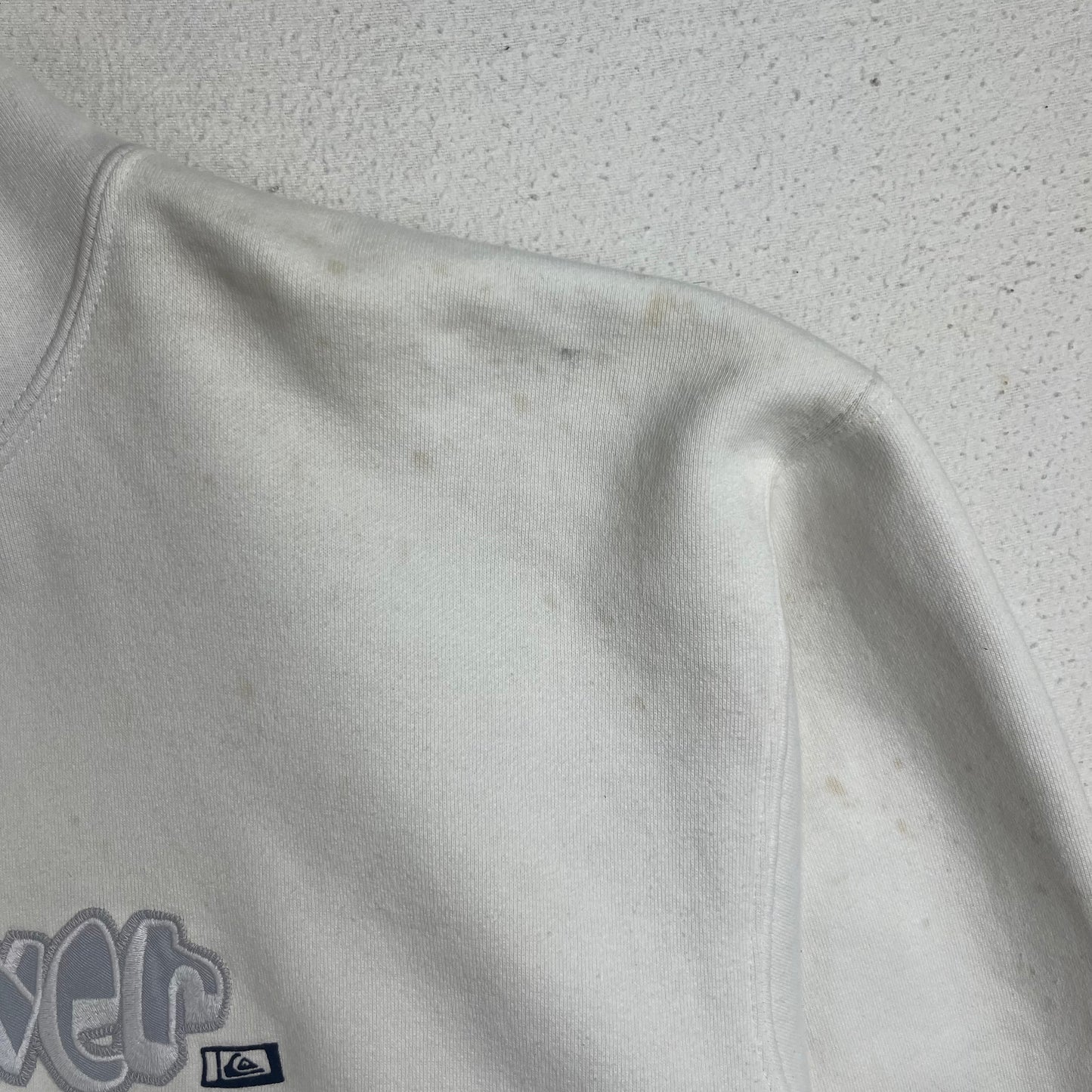 2000's Quiksilver White Spellout Hoodie