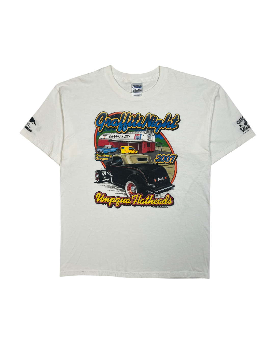 2000's Graffiti Night Car Tee