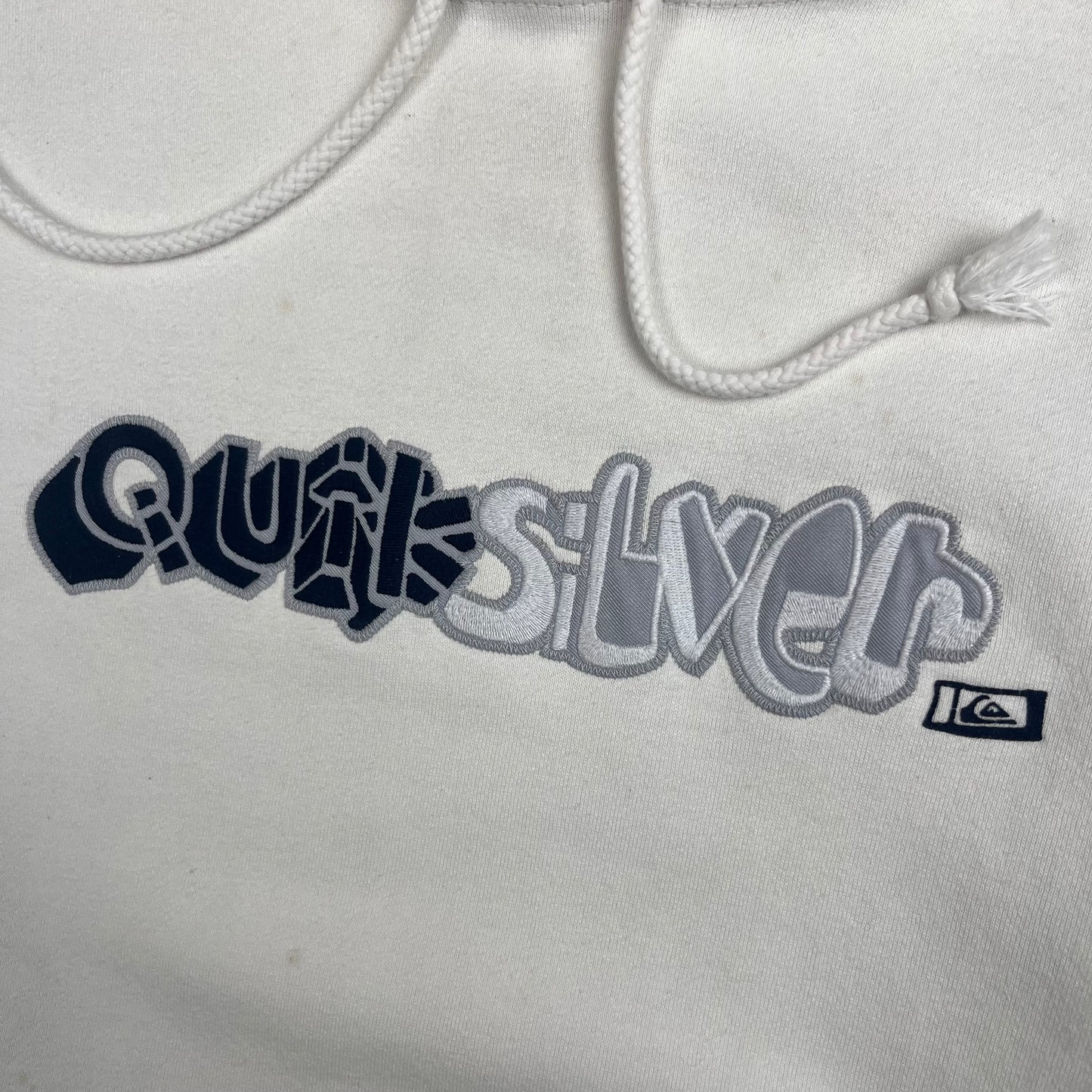 2000's Quiksilver White Spellout Hoodie