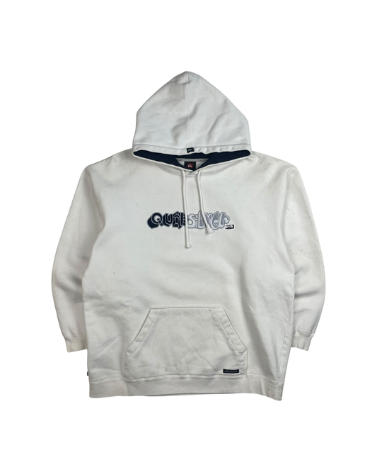 2000's Quiksilver White Spellout Hoodie