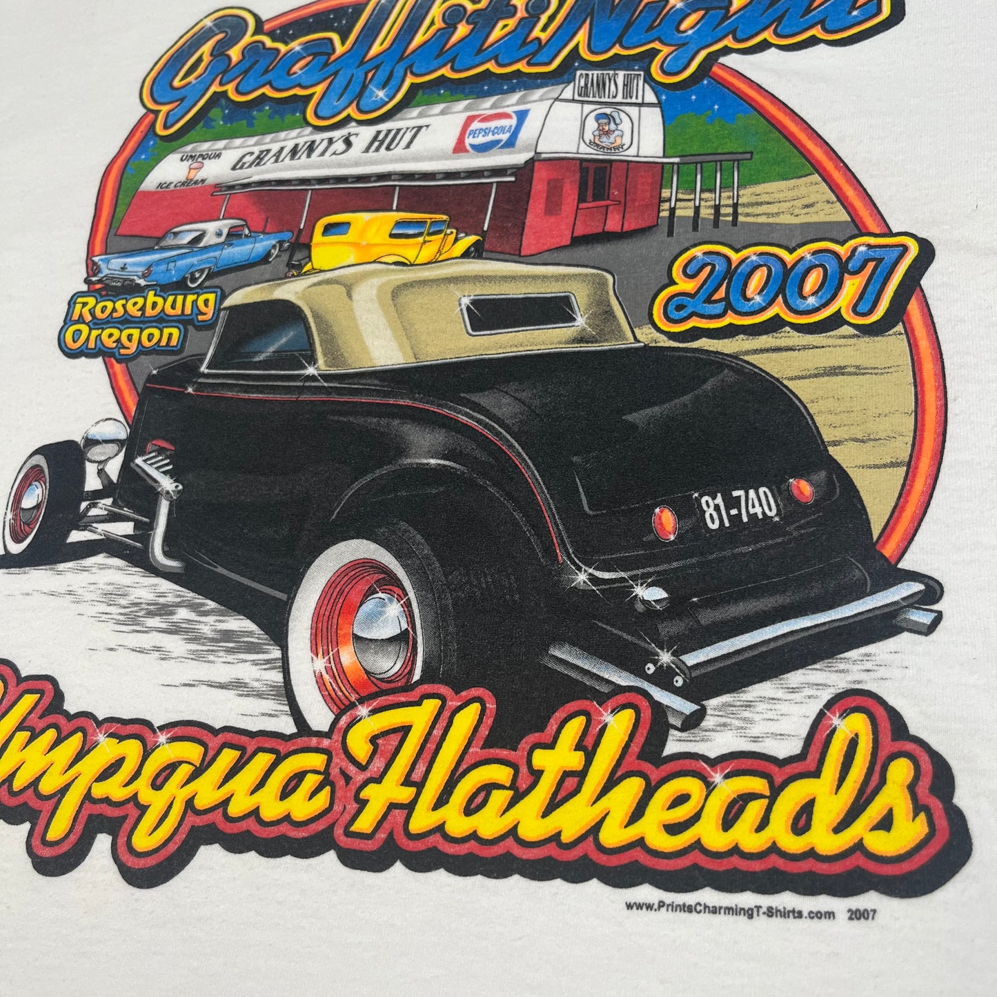 2000's Graffiti Night Car Tee