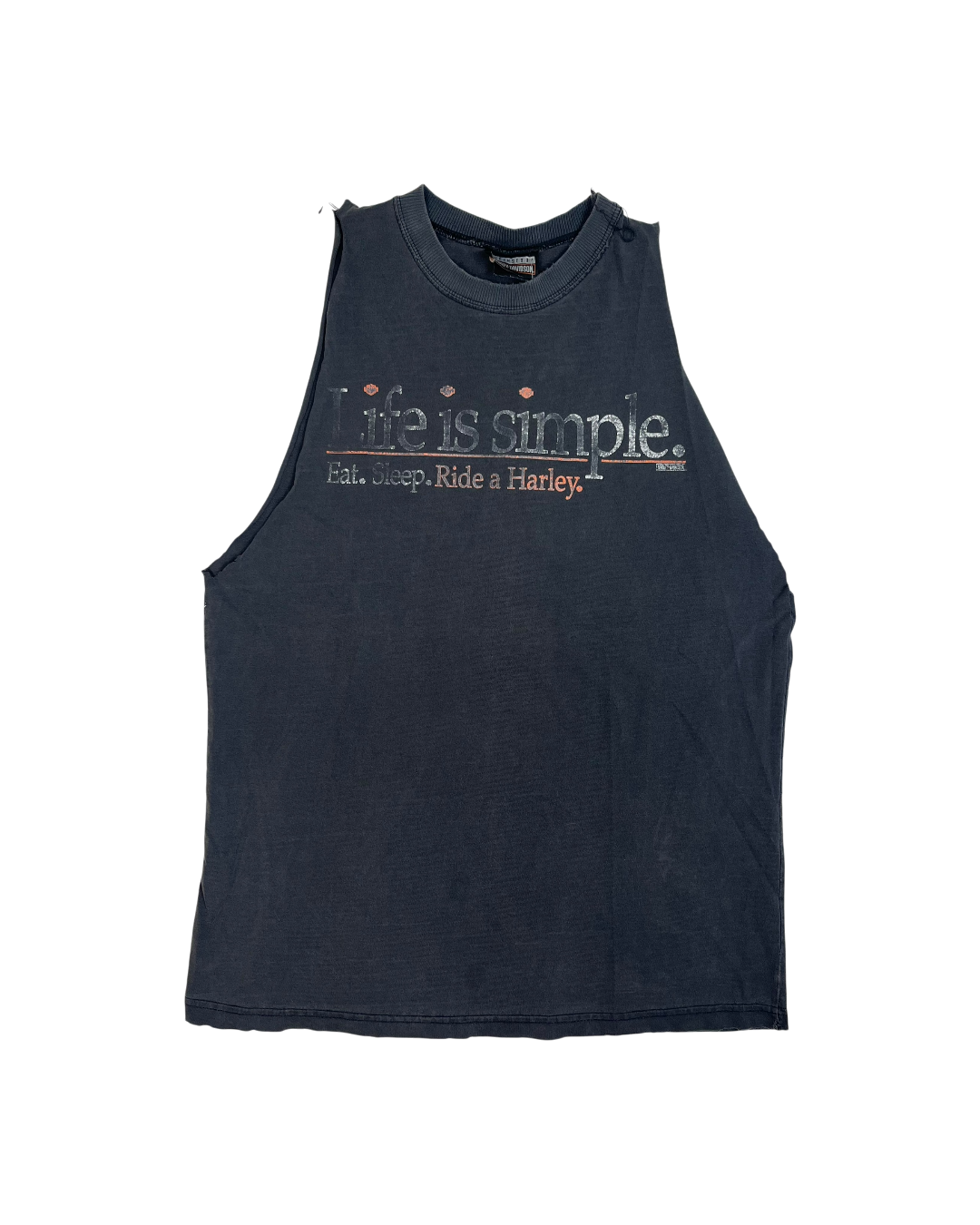 Vintage Harley Davidson "Life Is Simple" Tank Top