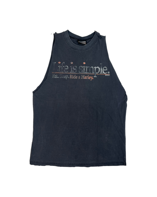 Vintage Harley Davidson "Life Is Simple" Tank Top