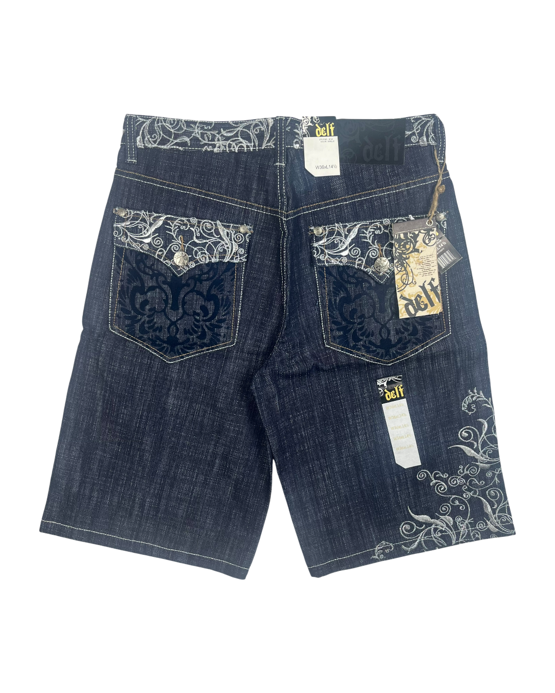 Deadstock Delf Embroidered Jorts