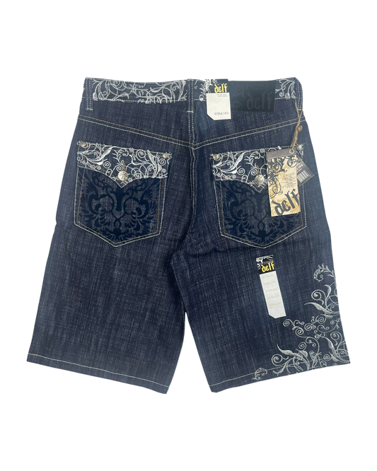 Deadstock Delf Embroidered Jorts