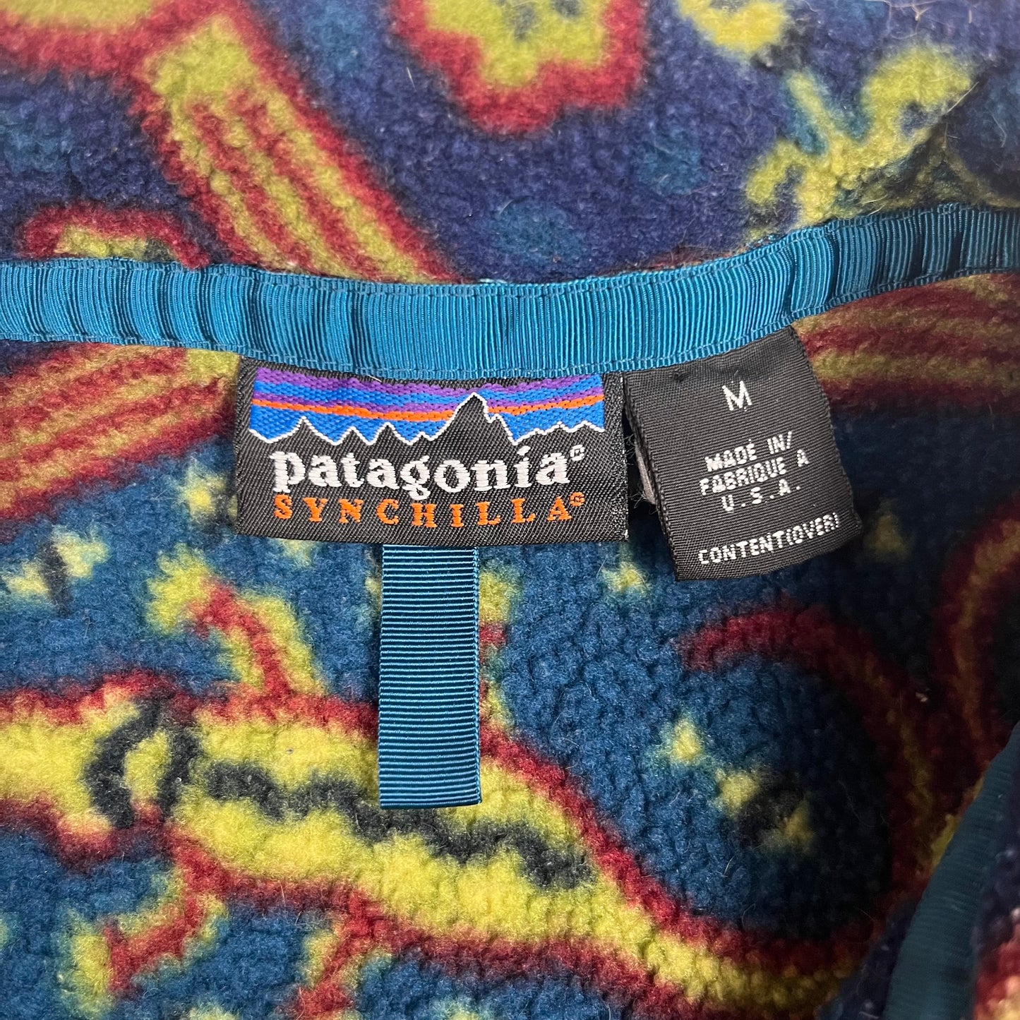 Vintage 1998 Patagonia Crocodile Bluegrass Synchilla