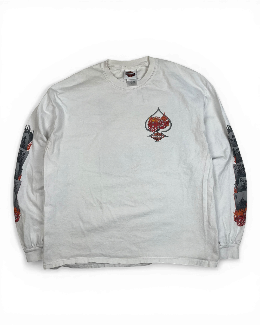 Harley Davidson White Las Vegas Dice Long Sleeve