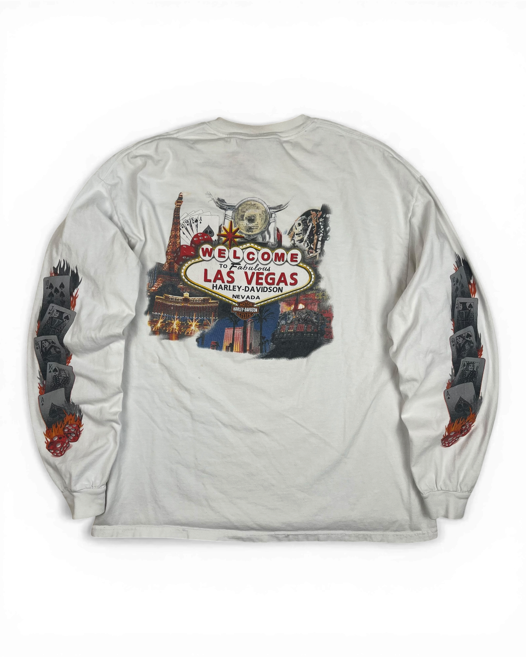 Harley Davidson White Las Vegas Dice Long Sleeve
