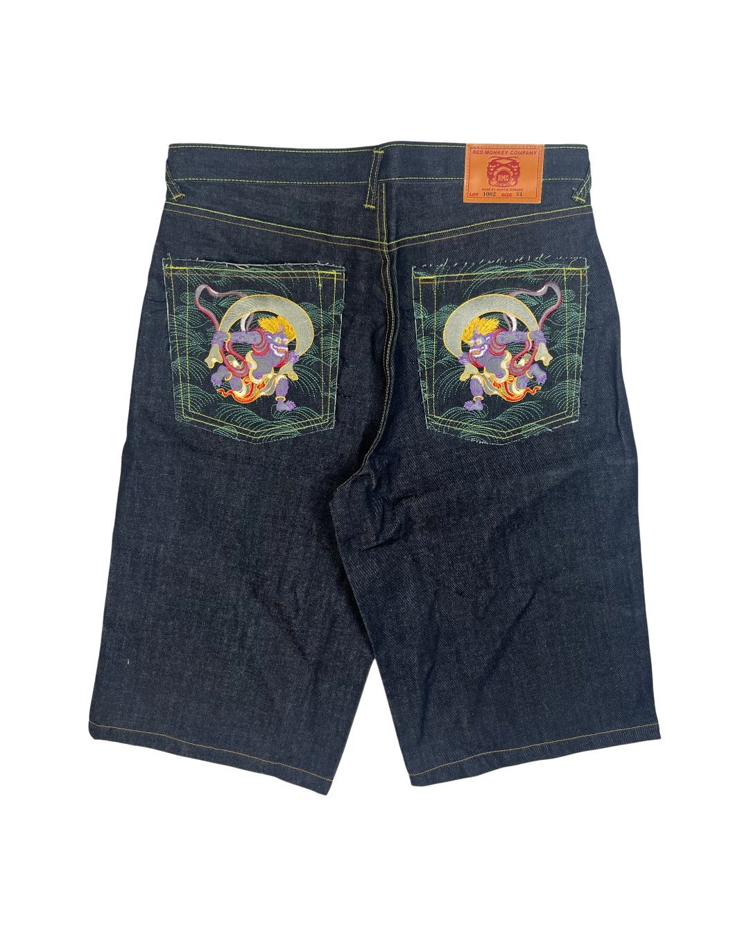 RMC Green Embroidered Jorts (multiple sizes)