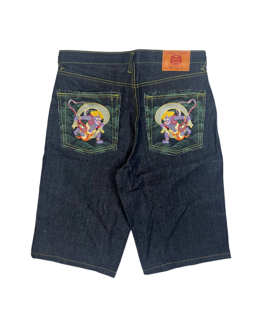 RMC Green Embroidered Jorts (multiple sizes)